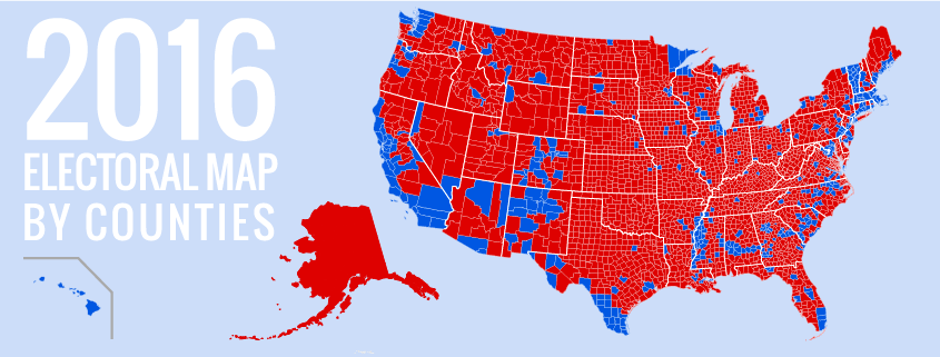 U.S. Election Map by Counties