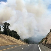 Smoke near the Mendocino Fire