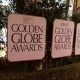 Signage at the Golden Globes