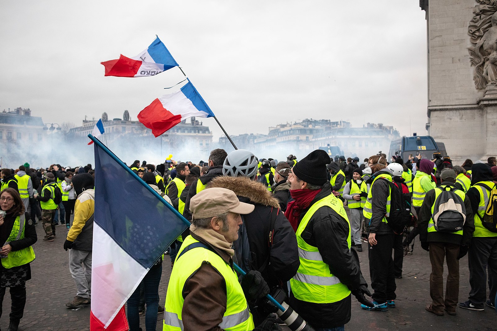 Middle class protest economic challenges in Paris, France