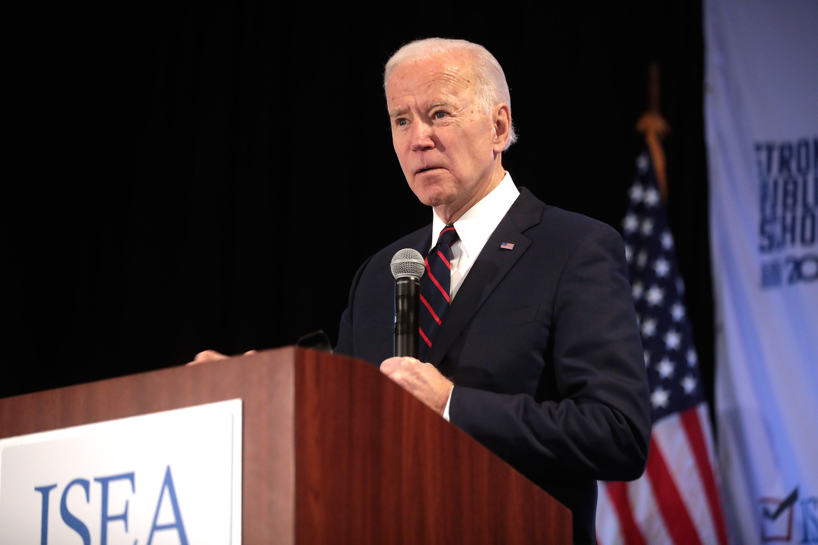 Biden in Iowa during the 2020 Presidential campaign