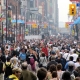 Crowded city streets of Toronto