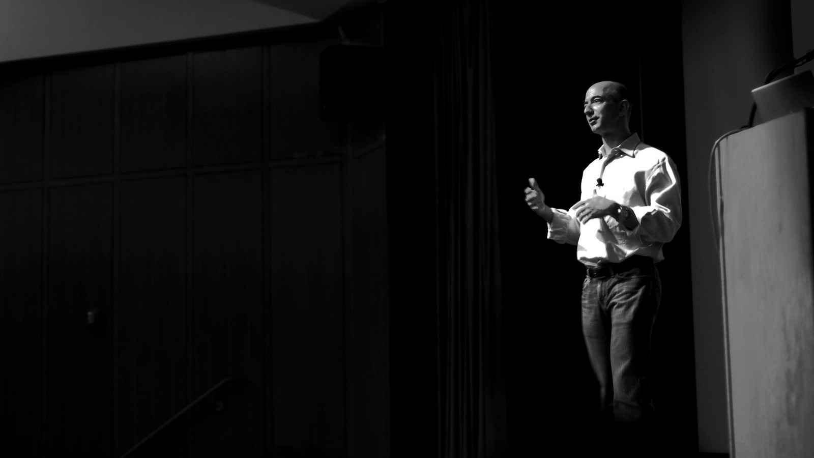 Jeff Bezos answers questions at Startup School