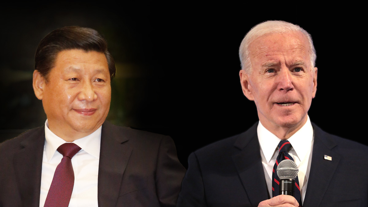 Composite of Xi Jingping and Joe Biden