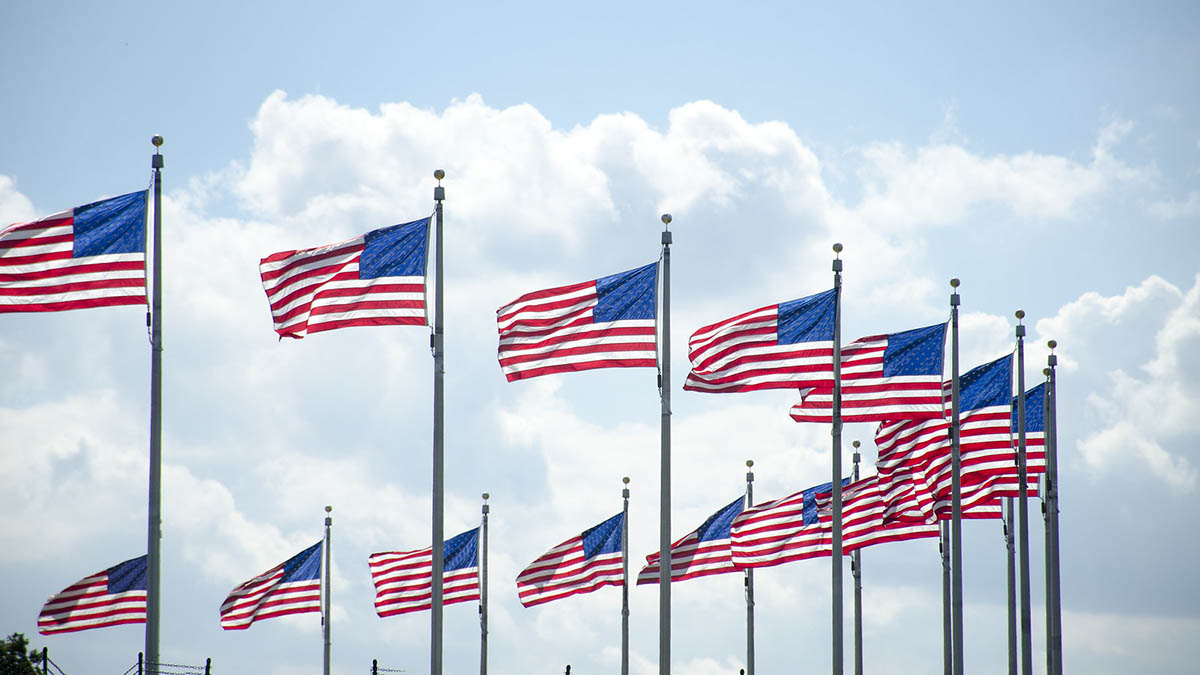 U.S. Flags at Washington Monument
