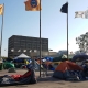 Homeless encampment in Orange County, California