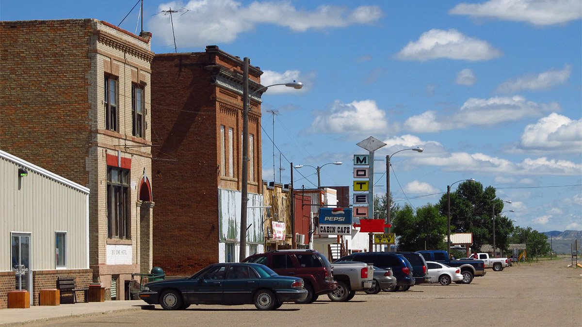 Saco, Montana - small town and inland from coastal cities