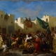 Eugène Delacroix painting, The Fanatics of Tangier
