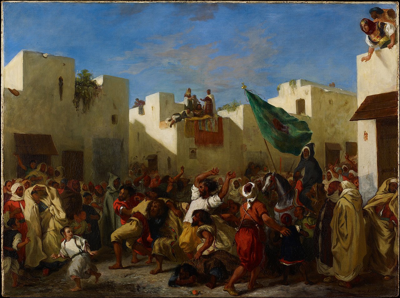Eugène Delacroix painting, The Fanatics of Tangier