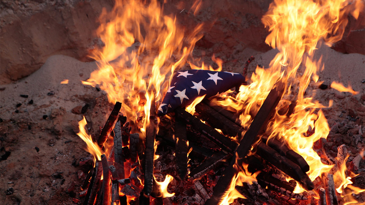 U.S. flag burning