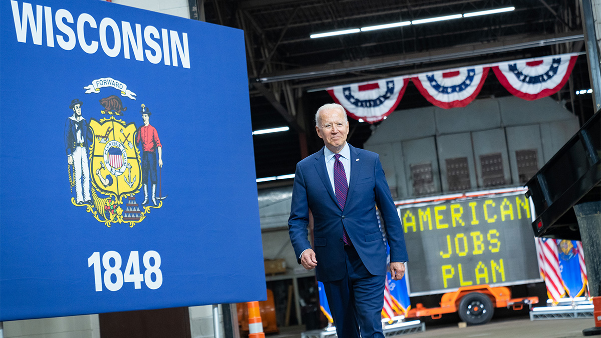 Biden visits Wisconsin to promote the American Jobs Plan