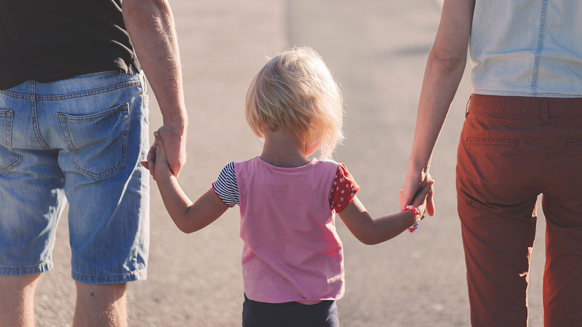 Parents with a child