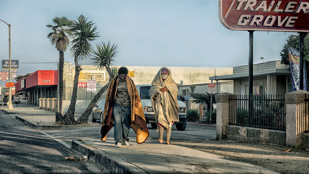 On the street in Pomona, California