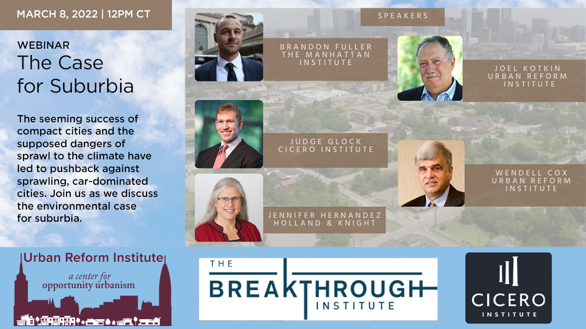 Webinar: The Case for Suburbia | March 8, 2022