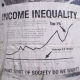 Income inequality, steet poster