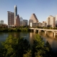 Austin, Texas downtown area, viewed from residential area.