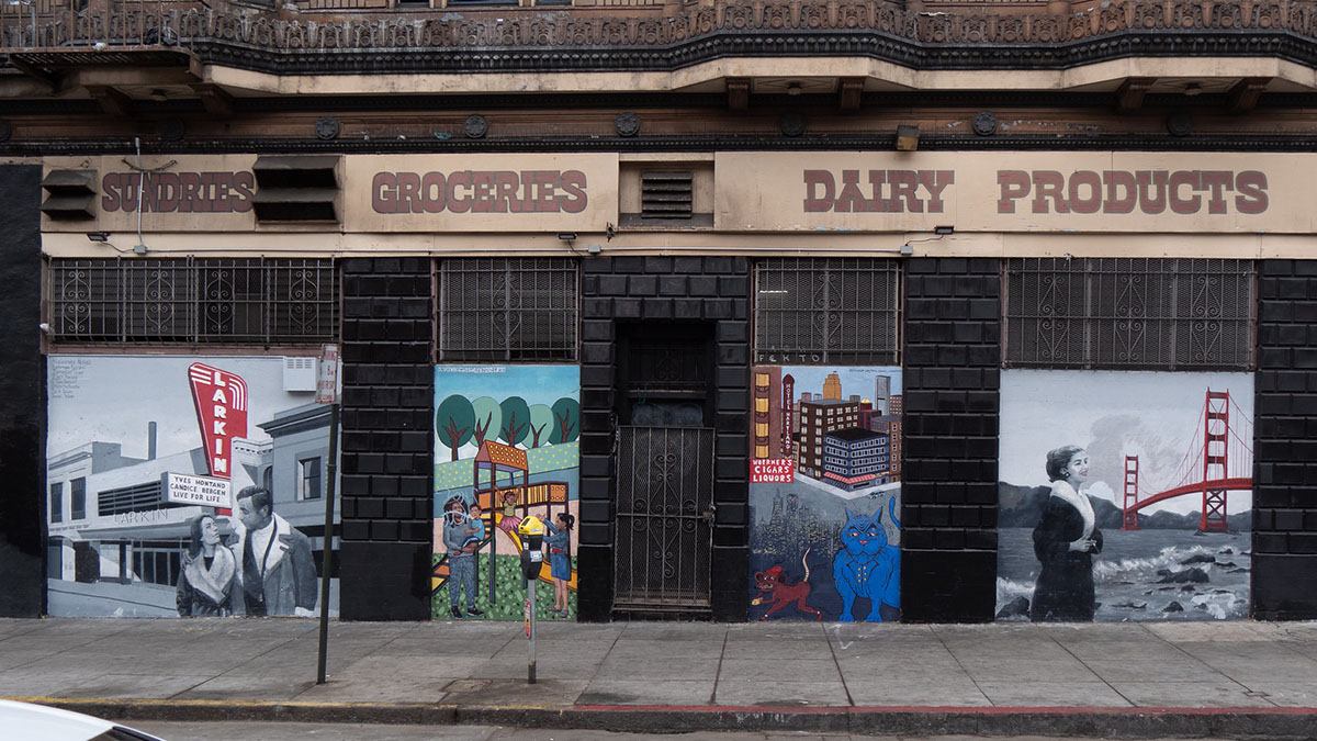 Murals in the Tenderloin District of San Francisco, California