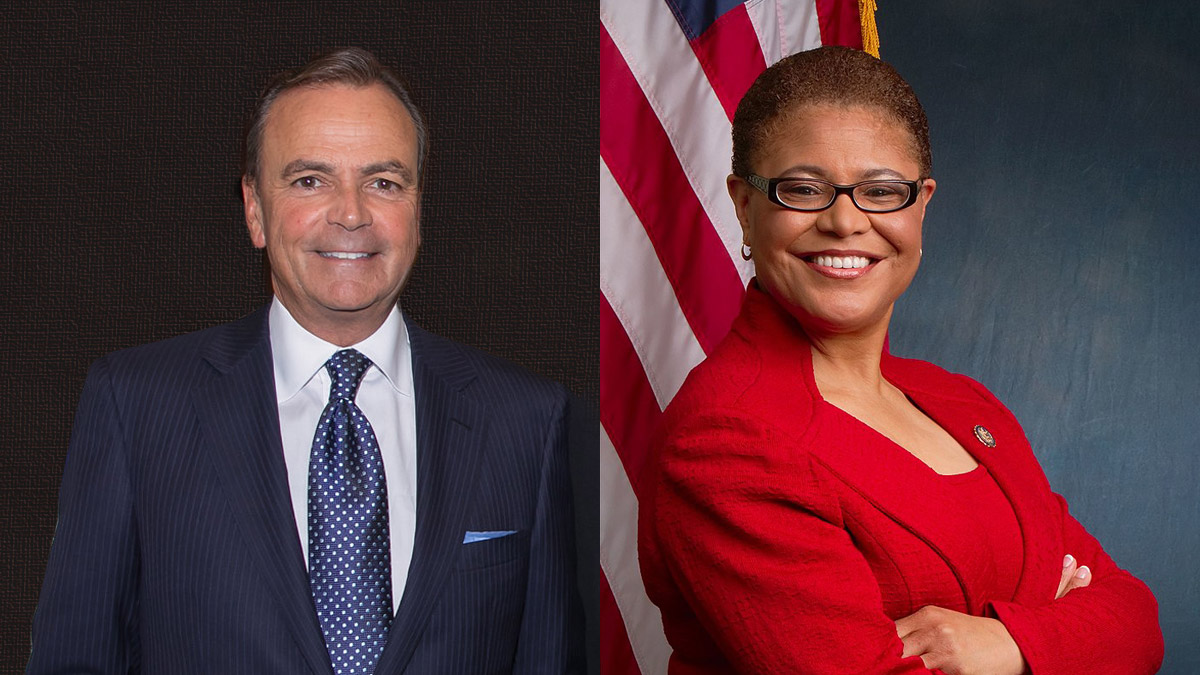 Los Angeles Mayoral Candidates Rick Caruso and Karen Bass