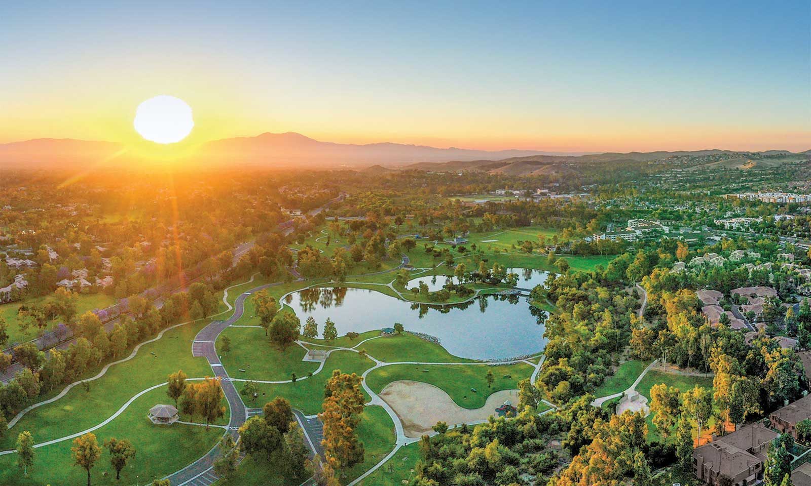 Aerial view of Irvine, California