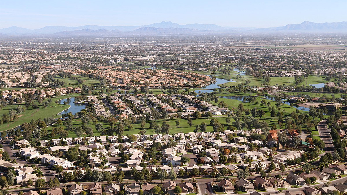 Suburban areas of Chandler, Arizona