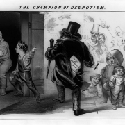 'The Champion of Despotism',cdrawn by John L. Magee, part of the American cartoon print filing series (Library of Congress)