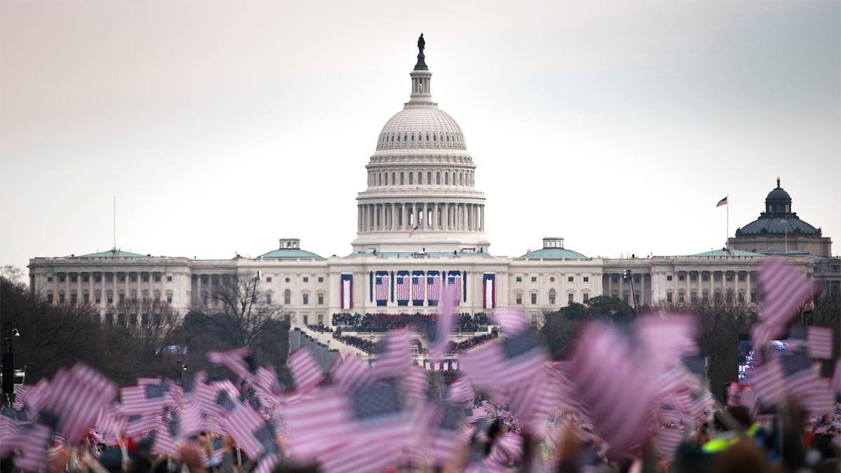 Capitol Hill during the inauguration of Barack Obama in 2013