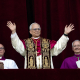 Pope Leo XIV speaks to a large gathering of 'the faithful'