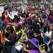 free-DavidHeurta-protest Protest to free David Huerta, the president of the Service Employees International Union California. Los Angeles, Jun 2025.