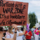 Portland protesting the arrival of National Guard troops sent by Trump administration.