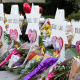 Memorial to victims of attack at Tree of Life Synagoge.
