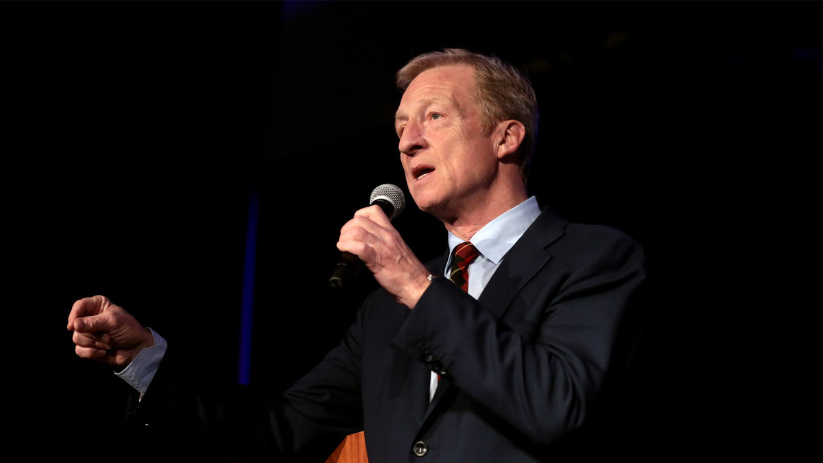 Tom Steyer and the rest of the Democratic field for the California governor's race are scrambling to move left.