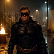 Spencer Pratt's mayoral campaign depicting him as a Batman-like figure repairing LA's problems.