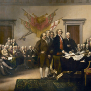 Painting of the signing of the Declaration of Independence, by John Trumbull, 1819